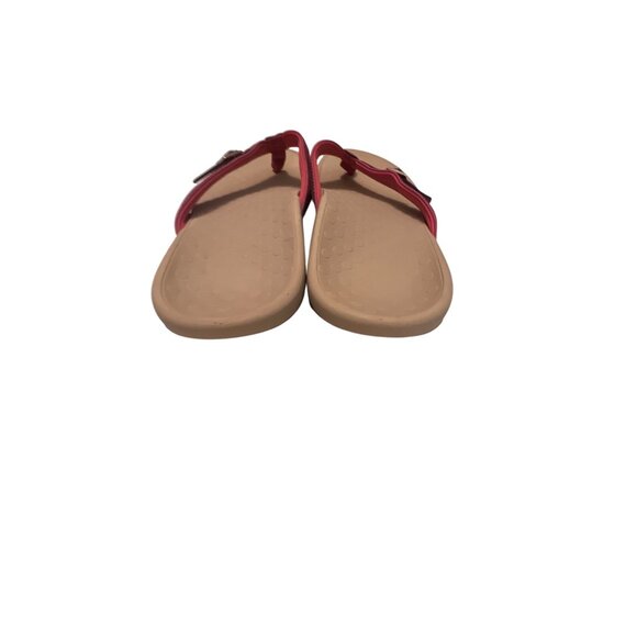 Vionic Womens Size 9 Red Sandals With Buckle Strap & Non-Slip Sole - Picture 4 of 7
